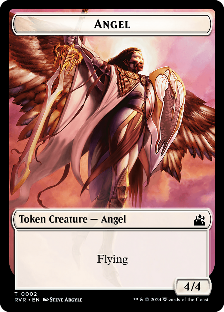 Bird // Angel (0002) Double-Sided Token [Ravnica Remastered Tokens] | Gam3 Escape