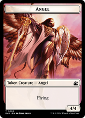 Elf Knight // Angel (0002) Double-Sided Token [Ravnica Remastered Tokens] | Gam3 Escape