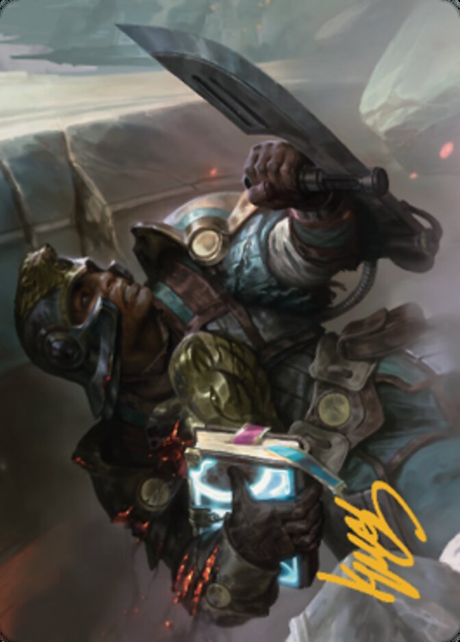 Retrieval Agent Art Card (Gold-Stamped Signature) [The Brothers' War Art Series] | Gam3 Escape