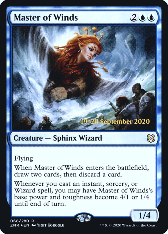 Master of Winds  [Zendikar Rising Prerelease Promos] | Gam3 Escape