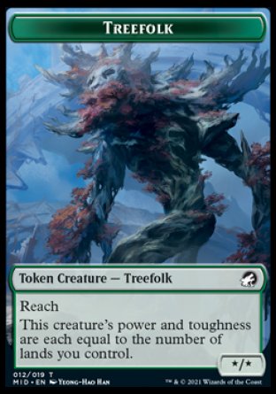 Treefolk Token [Innistrad: Midnight Hunt Tokens] | Gam3 Escape