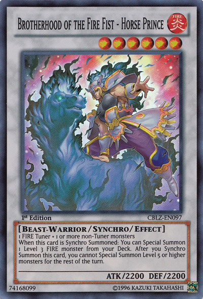 Brotherhood of the Fire Fist - Horse Prince [CBLZ-EN097] Super Rare | Gam3 Escape