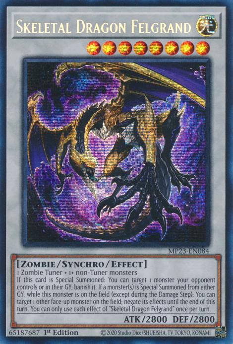 Skeletal Dragon Felgrand [MP23-EN084] Prismatic Secret Rare | Gam3 Escape