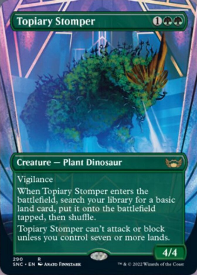 Topiary Stomper (Borderless Alternate Art) [Streets of New Capenna] | Gam3 Escape