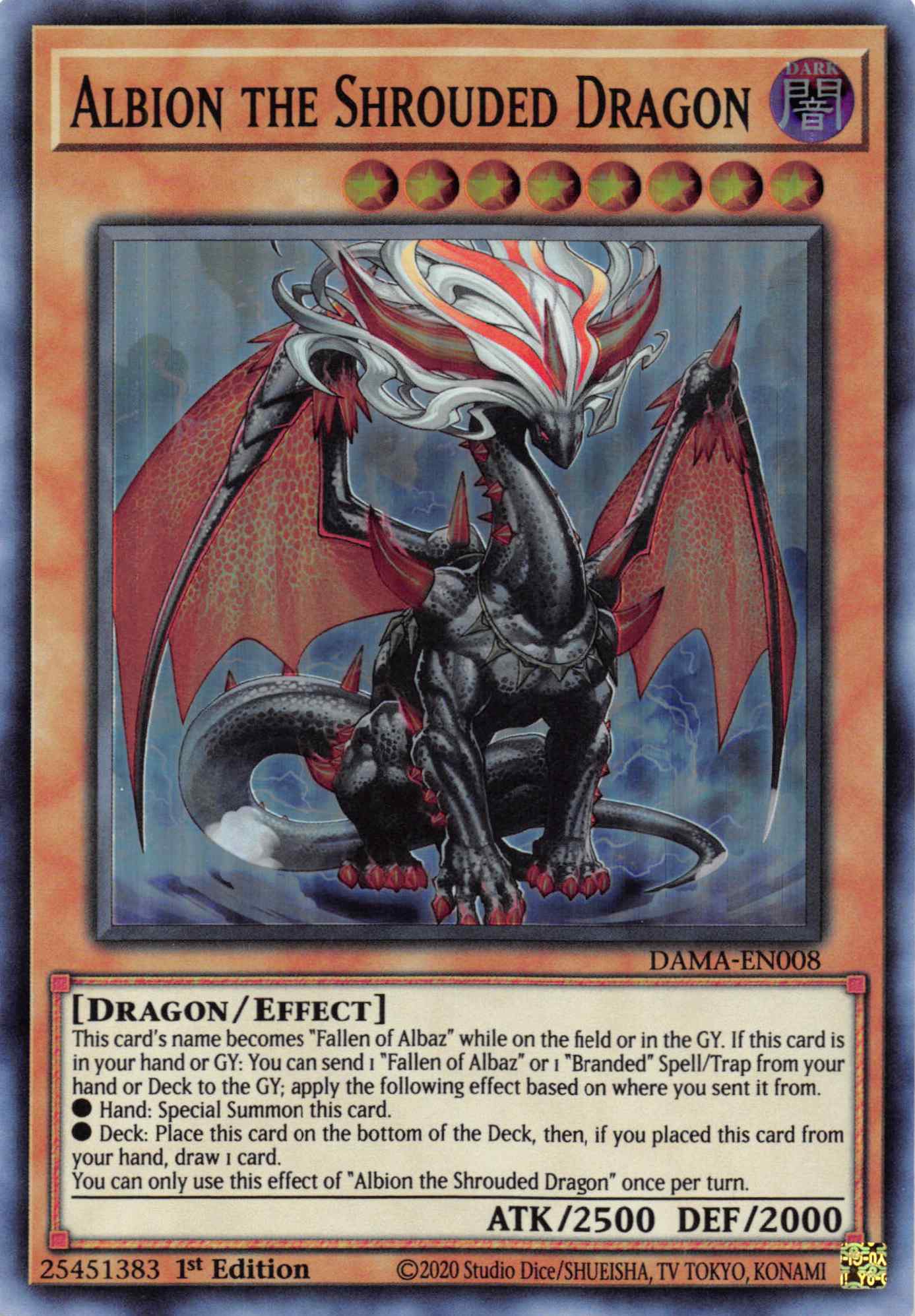 Albion the Shrouded Dragon [DAMA-EN008] Super Rare | Gam3 Escape