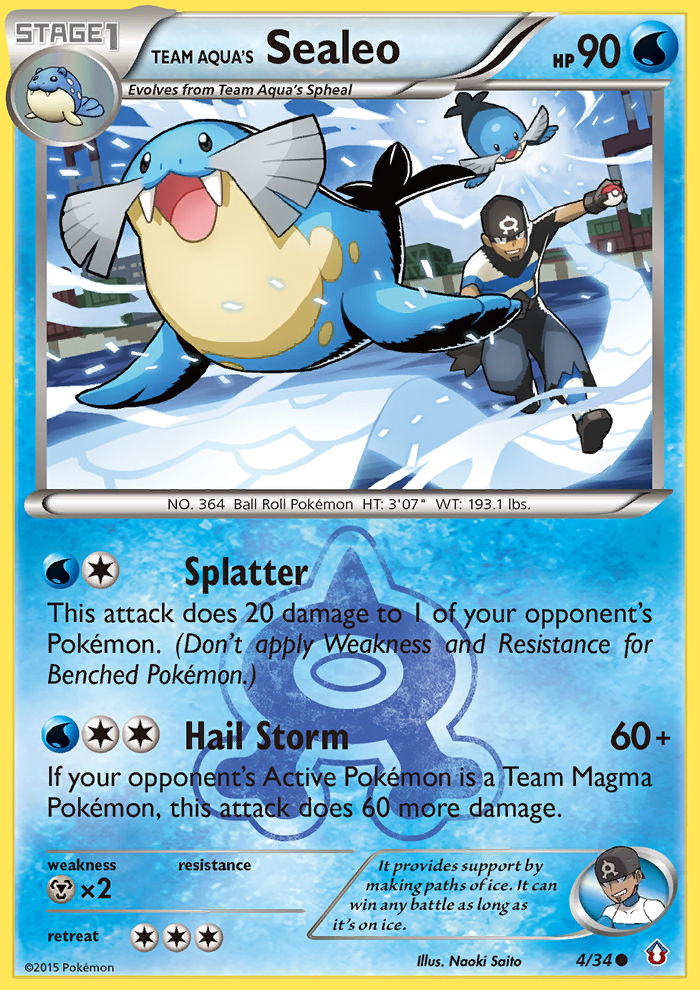 Team Aqua's Sealeo (4/34) [XY: Double Crisis] | Gam3 Escape