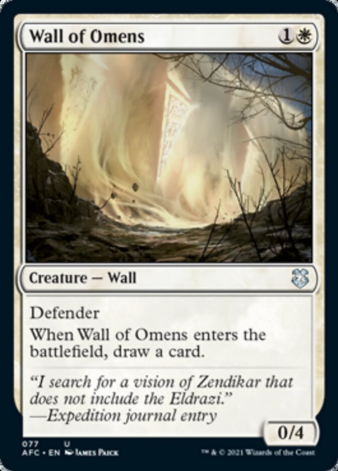 Wall of Omens [Dungeons & Dragons: Adventures in the Forgotten Realms Commander] | Gam3 Escape