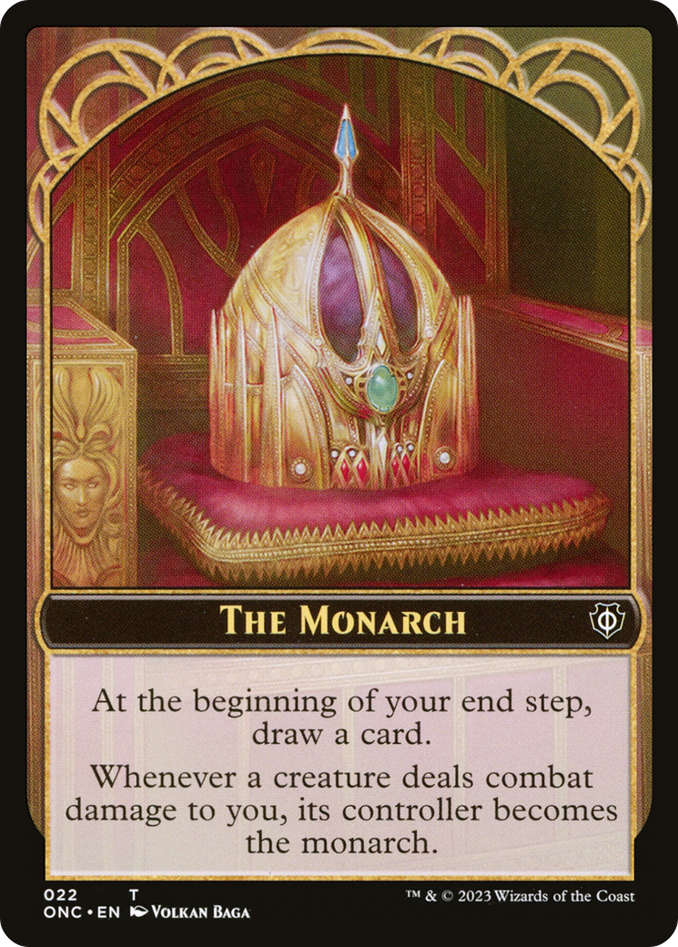 The Monarch // Golem Double-Sided Token [Phyrexia: All Will Be One Commander Tokens] | Gam3 Escape