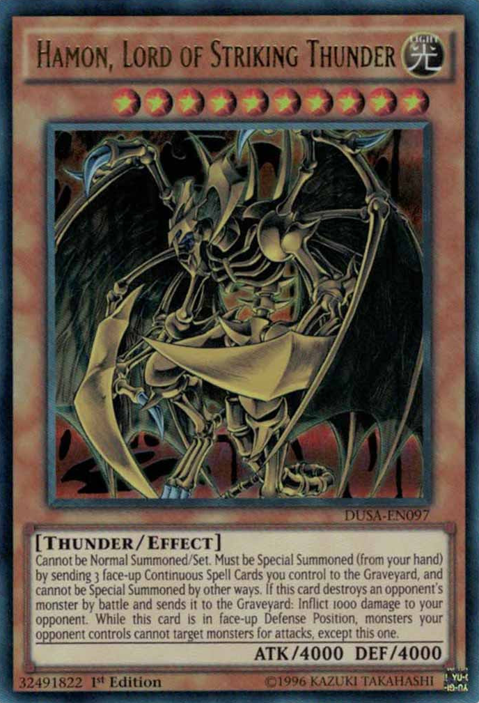 Hamon, Lord of Striking Thunder [DUSA-EN097] Ultra Rare | Gam3 Escape