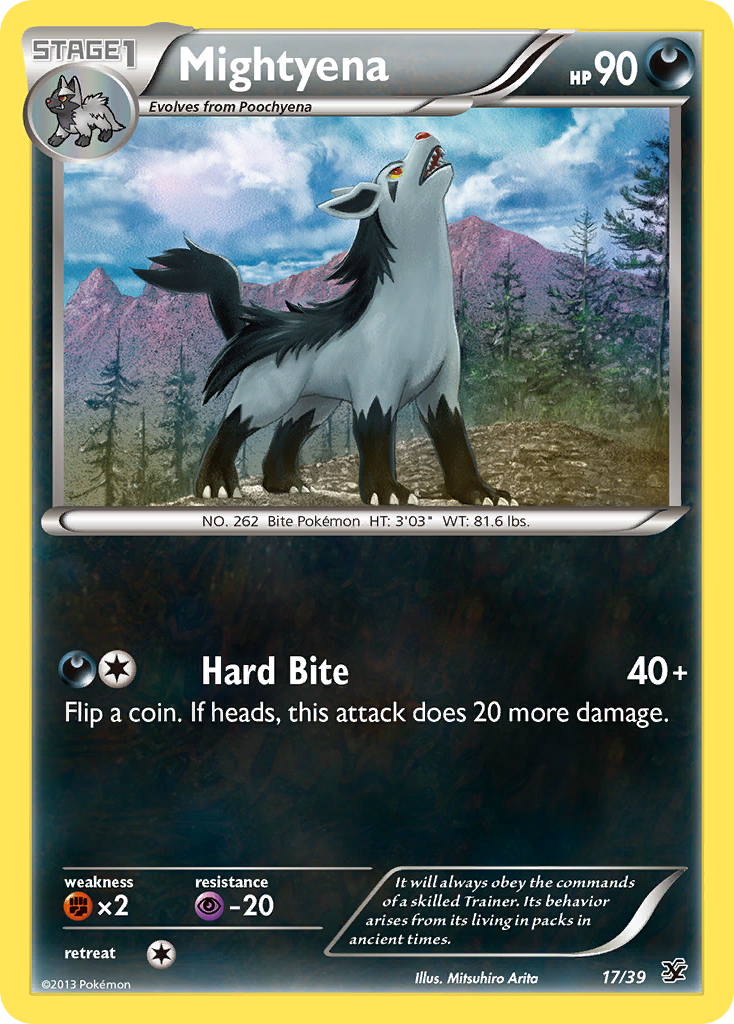 Mightyena (17/39) [XY: Kalos Starter Set] | Gam3 Escape