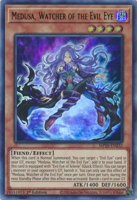 Medusa, Watcher of the Evil Eye [MP20-EN233] Ultra Rare | Gam3 Escape