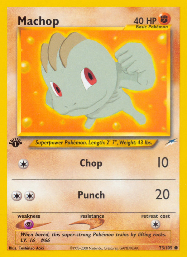 Machop (73/105) [Neo Destiny 1st Edition] | Gam3 Escape