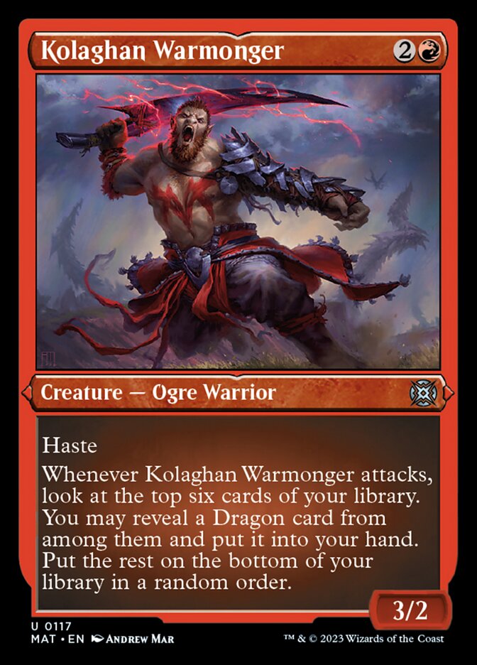 Kolaghan Warmonger (Foil Etched) [March of the Machine: The Aftermath] | Gam3 Escape