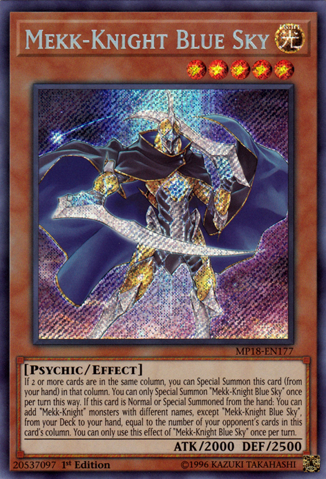 Mekk-Knight Blue Sky [MP18-EN177] Secret Rare | Gam3 Escape