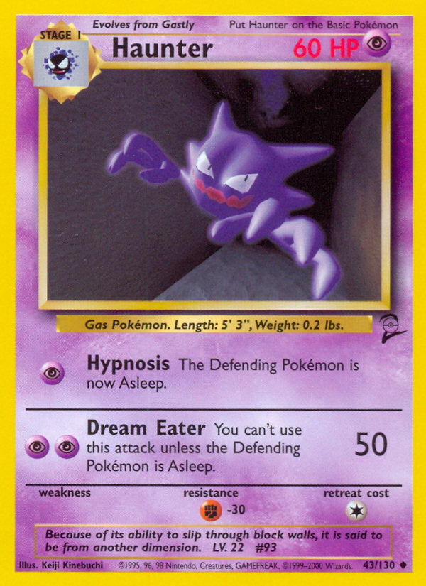 Haunter (43/130) [Base Set 2] | Gam3 Escape