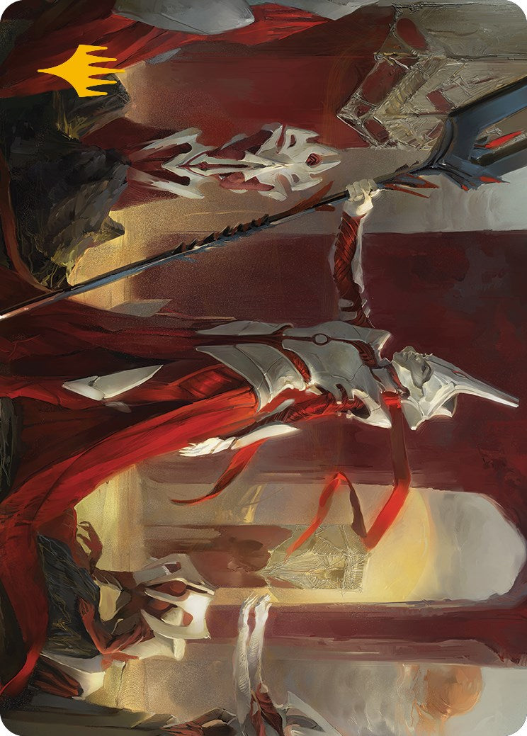 Porcelain Zealot Art Card (Gold-Stamped Signature) [Phyrexia: All Will Be One Art Series] | Gam3 Escape