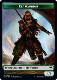 Elf Warrior // Icy Manalith Double-sided Token [Kaldheim Tokens] | Gam3 Escape