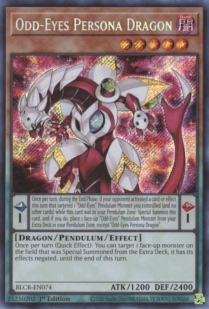 Odd-Eyes Persona Dragon [BLCR-EN074] Secret Rare | Gam3 Escape