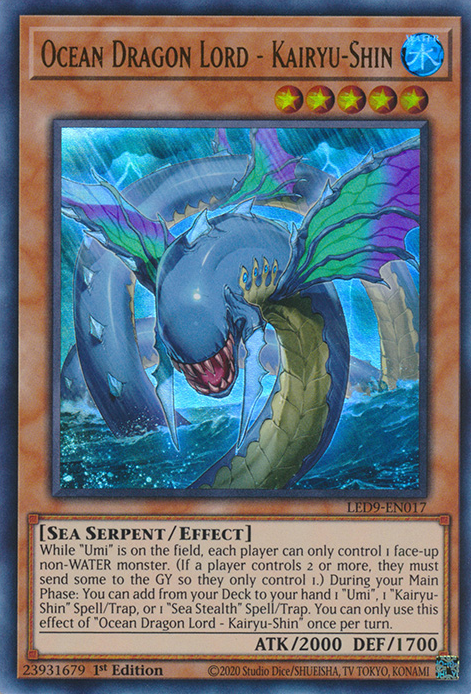 Ocean Dragon Lord - Kairyu-Shin [LED9-EN017] Ultra Rare | Gam3 Escape