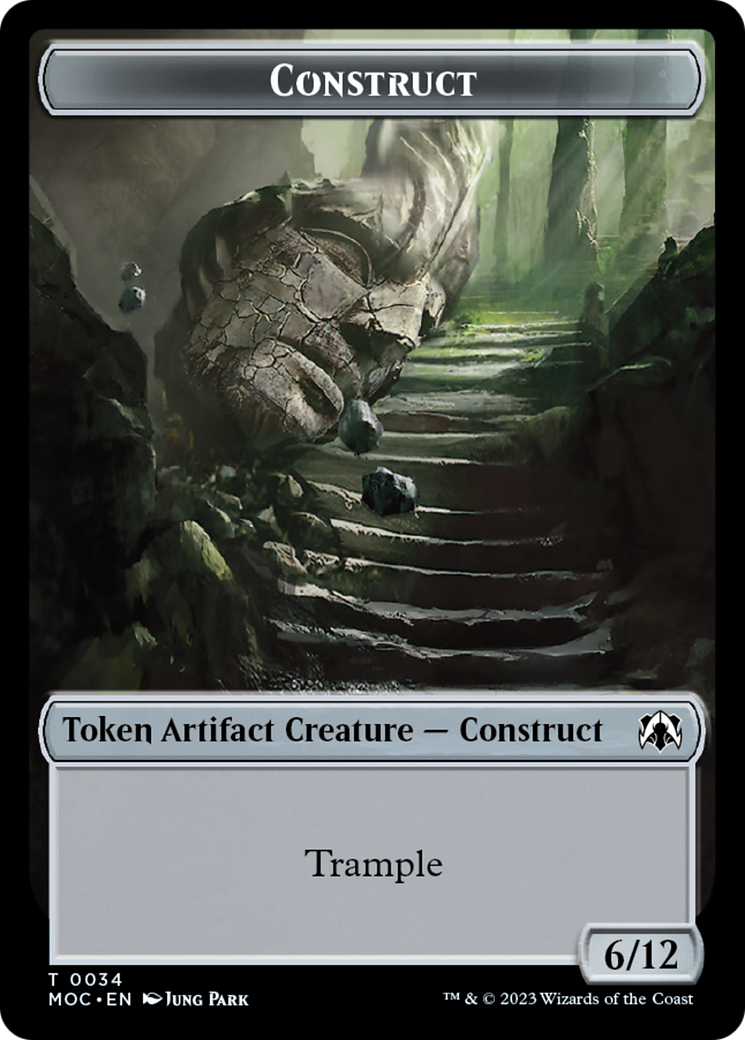 Phyrexian Golem // Construct Double-Sided Token [March of the Machine Commander Tokens] | Gam3 Escape