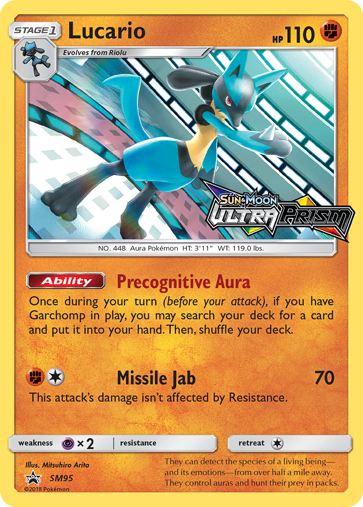 Lucario (SM95) (Prerelease Promo) [Sun & Moon: Black Star Promos] | Gam3 Escape