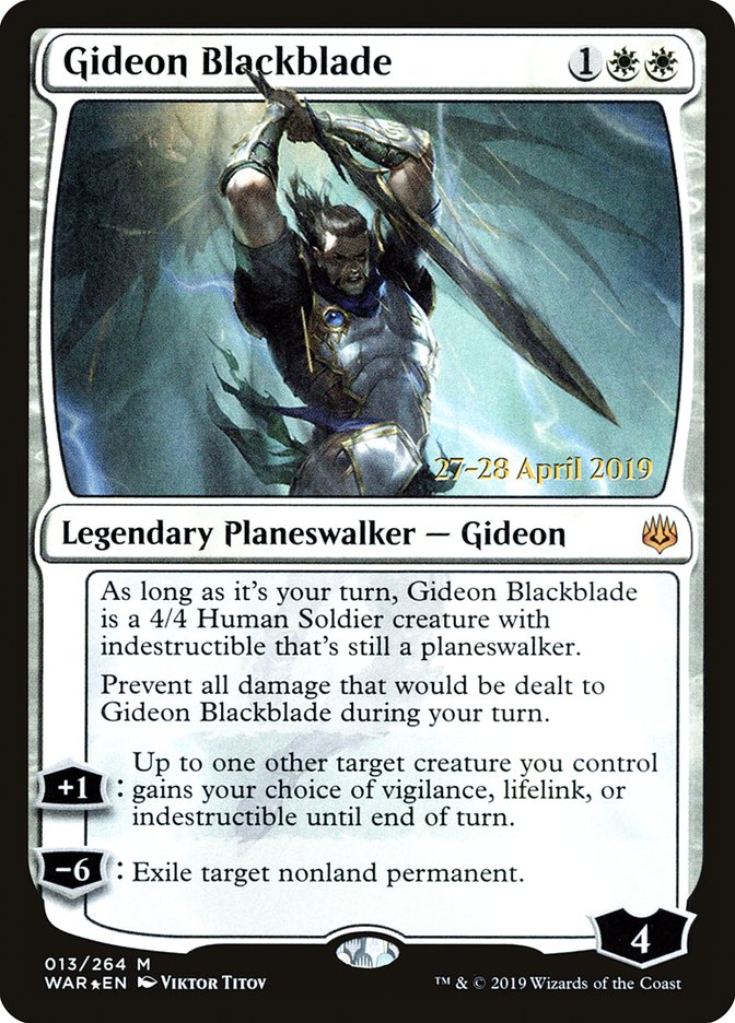 Gideon Blackblade  [War of the Spark Prerelease Promos] | Gam3 Escape