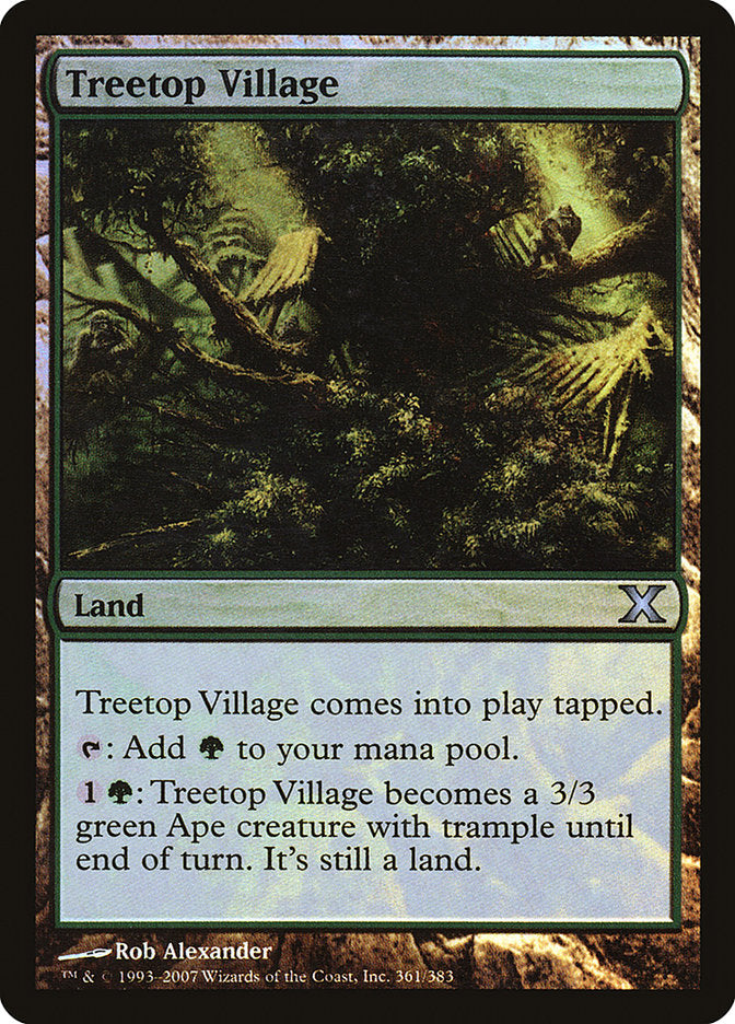 Treetop Village (Premium Foil) [Tenth Edition] | Gam3 Escape