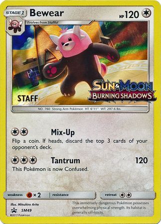 Bewear (SM49) (Staff Prerelease Promo) [Sun & Moon: Black Star Promos] | Gam3 Escape