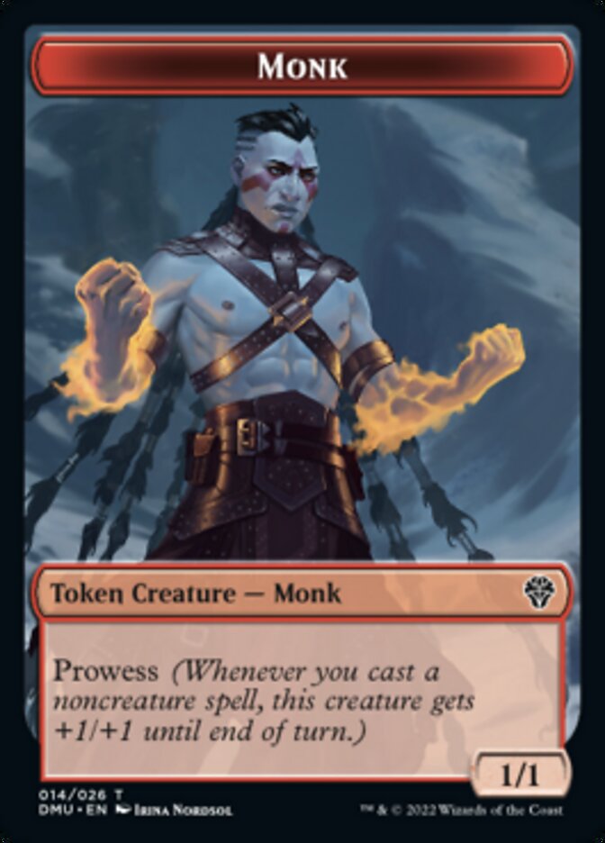 Monk Token [Dominaria United Tokens] | Gam3 Escape