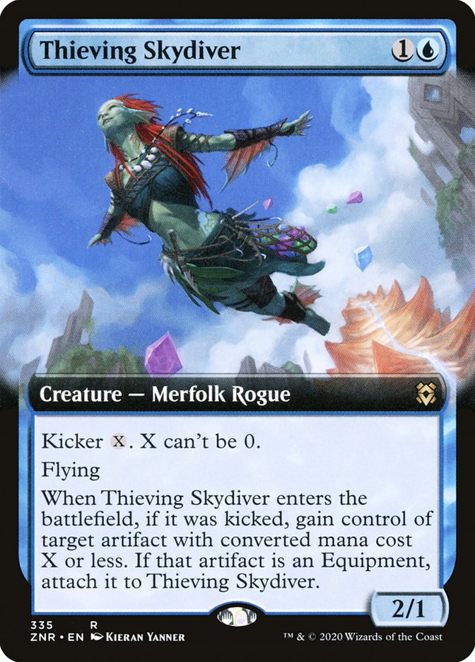 Thieving Skydiver (Extended Art) [Zendikar Rising] | Gam3 Escape