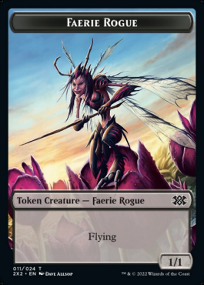 Faerie Rogue // Monk Double-sided Token [Double Masters 2022 Tokens] | Gam3 Escape