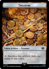 Elf Warrior // Treasure Double Sided Token [The Lord of the Rings: Tales of Middle-Earth Commander Tokens] | Gam3 Escape