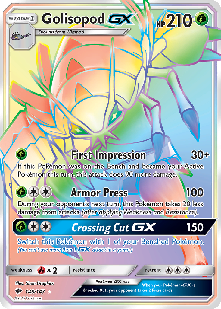 Golisopod GX (148/147) [Sun & Moon: Burning Shadows] | Gam3 Escape