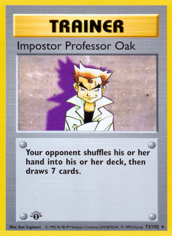 Impostor Professor Oak (73/102) (Shadowless) [Base Set 1st Edition] | Gam3 Escape
