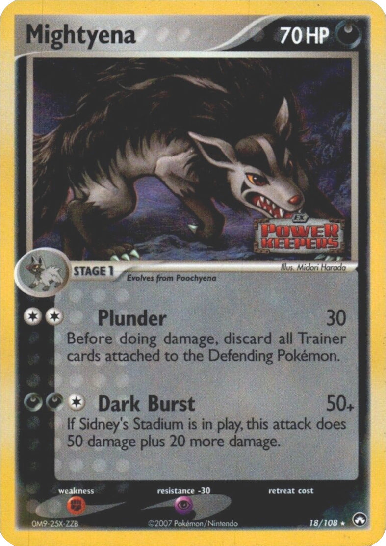 Mightyena (18/108) (Stamped) [EX: Power Keepers] | Gam3 Escape