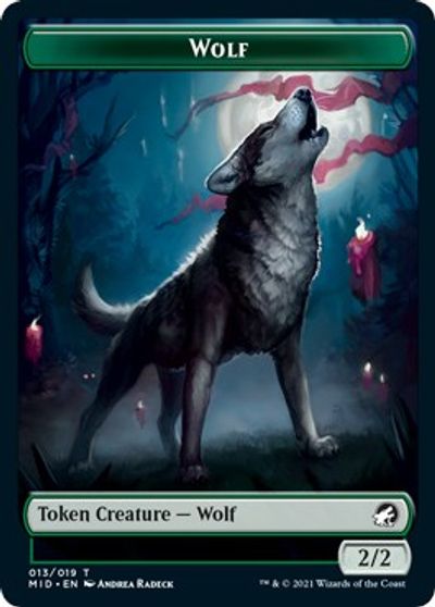 Centaur // Wolf Double-sided Token [Innistrad: Midnight Hunt Commander] | Gam3 Escape