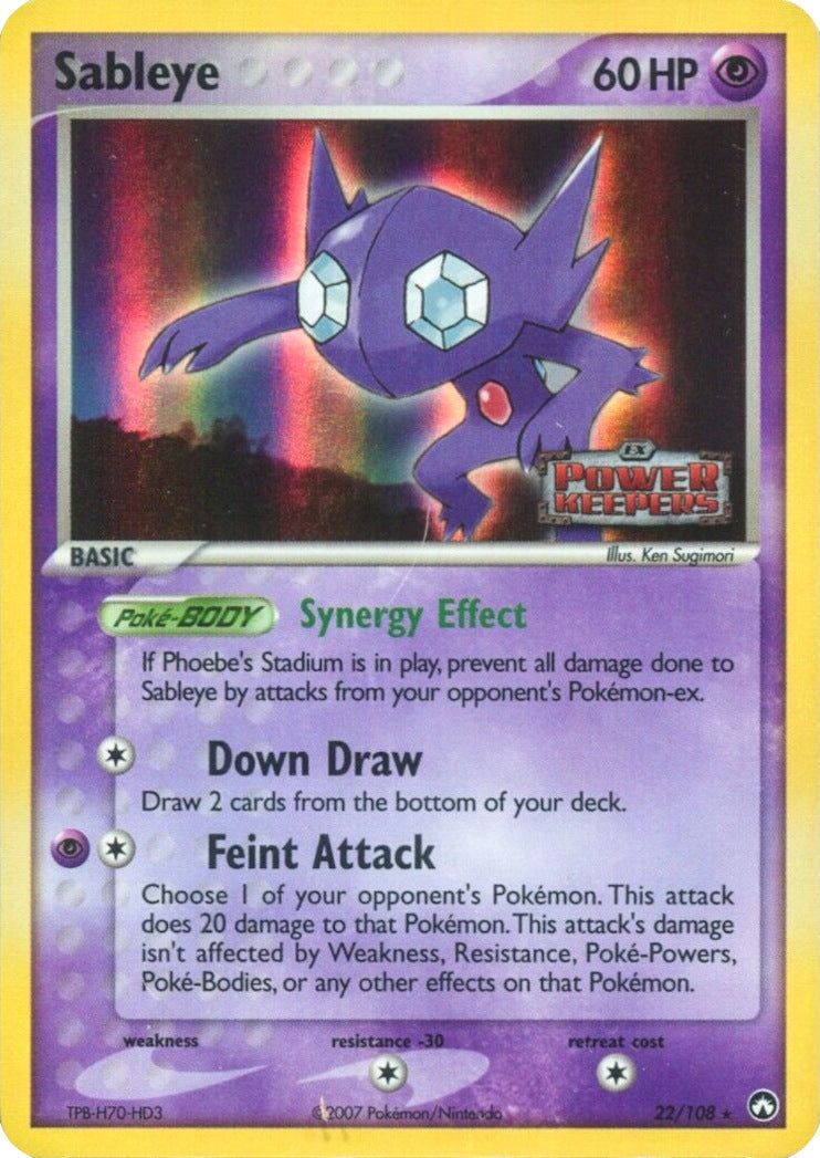 Sableye (22/108) (Stamped) [EX: Power Keepers] | Gam3 Escape