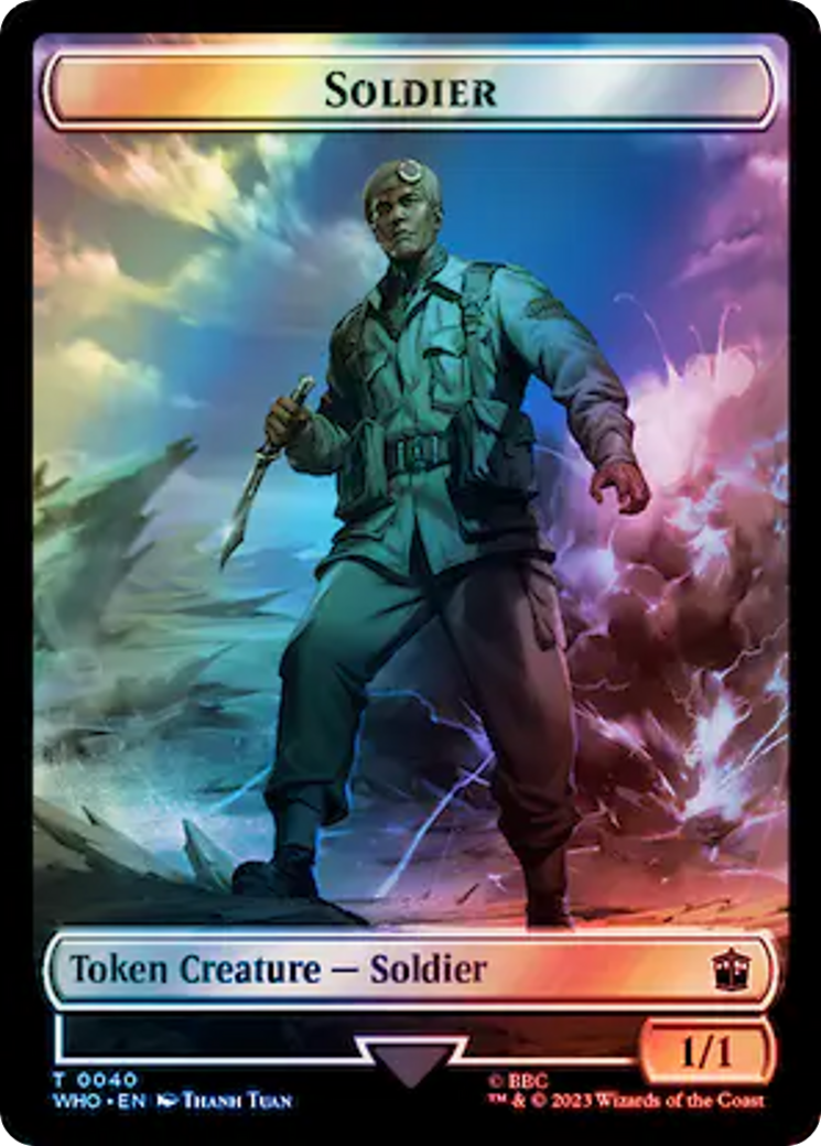 Soldier // Treasure (0060) Double-Sided Token (Surge Foil) [Doctor Who Tokens] | Gam3 Escape