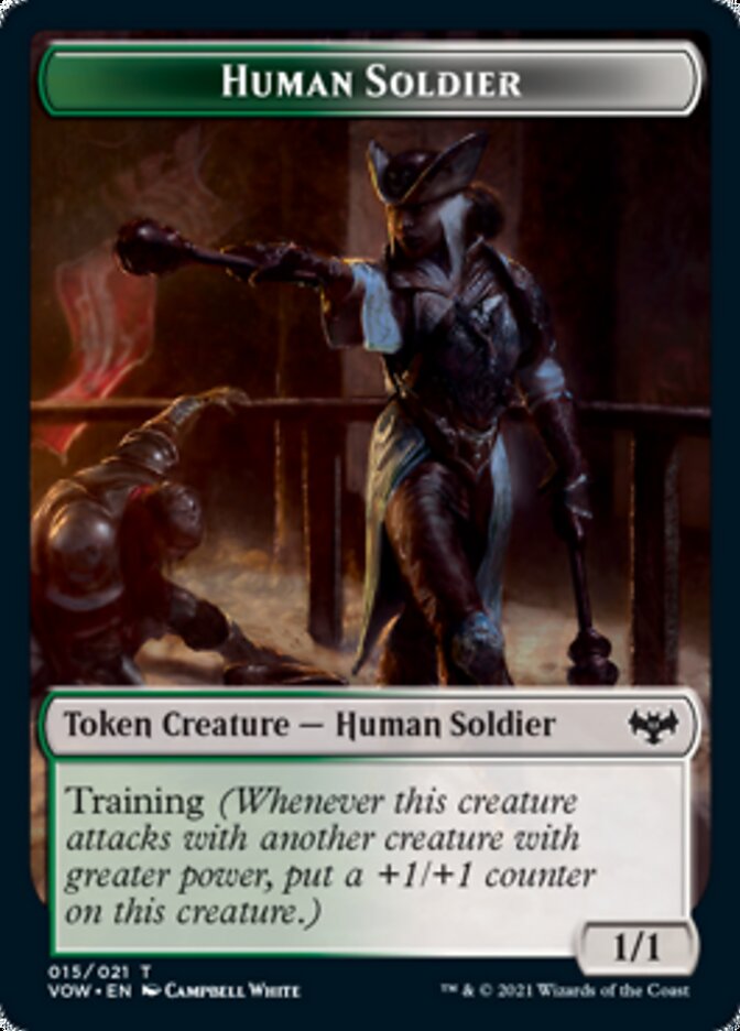 Human (001) // Human Soldier Double-sided Token [Innistrad: Crimson Vow Tokens] | Gam3 Escape