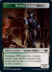 Zombie (008) // Human Soldier Double-sided Token [Innistrad: Crimson Vow Tokens] | Gam3 Escape