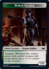Blood // Human Soldier Double-sided Token [Innistrad: Crimson Vow Tokens] | Gam3 Escape