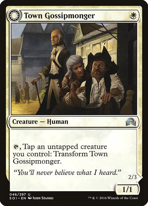 Town Gossipmonger // Incited Rabble [Shadows over Innistrad] | Gam3 Escape