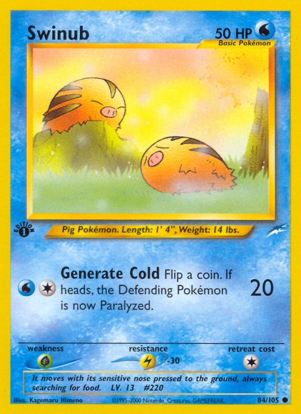 Swinub (84/105) [Neo Destiny 1st Edition] | Gam3 Escape