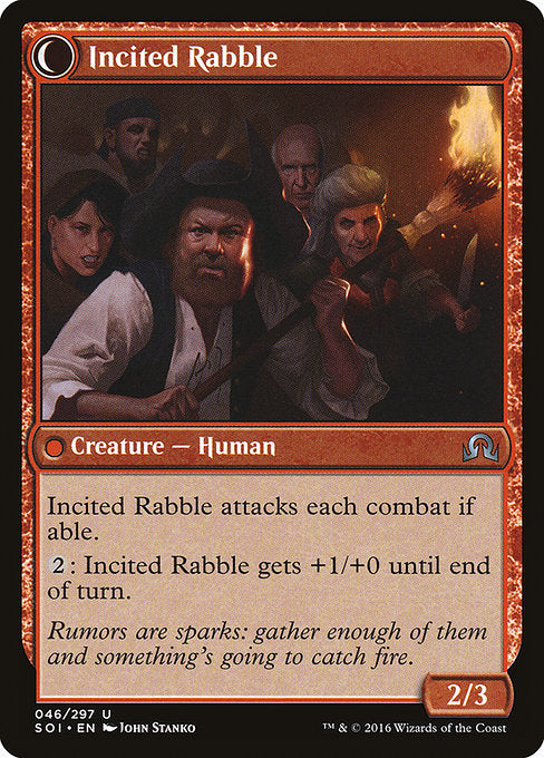 Town Gossipmonger // Incited Rabble [Shadows over Innistrad] | Gam3 Escape