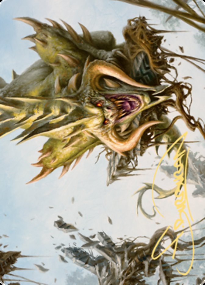 Canopy Baloth Art Card (Gold-Stamped Signature) [Zendikar Rising Art Series] | Gam3 Escape