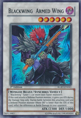 Blackwing Armed Wing [RGBT-EN041] Super Rare | Gam3 Escape