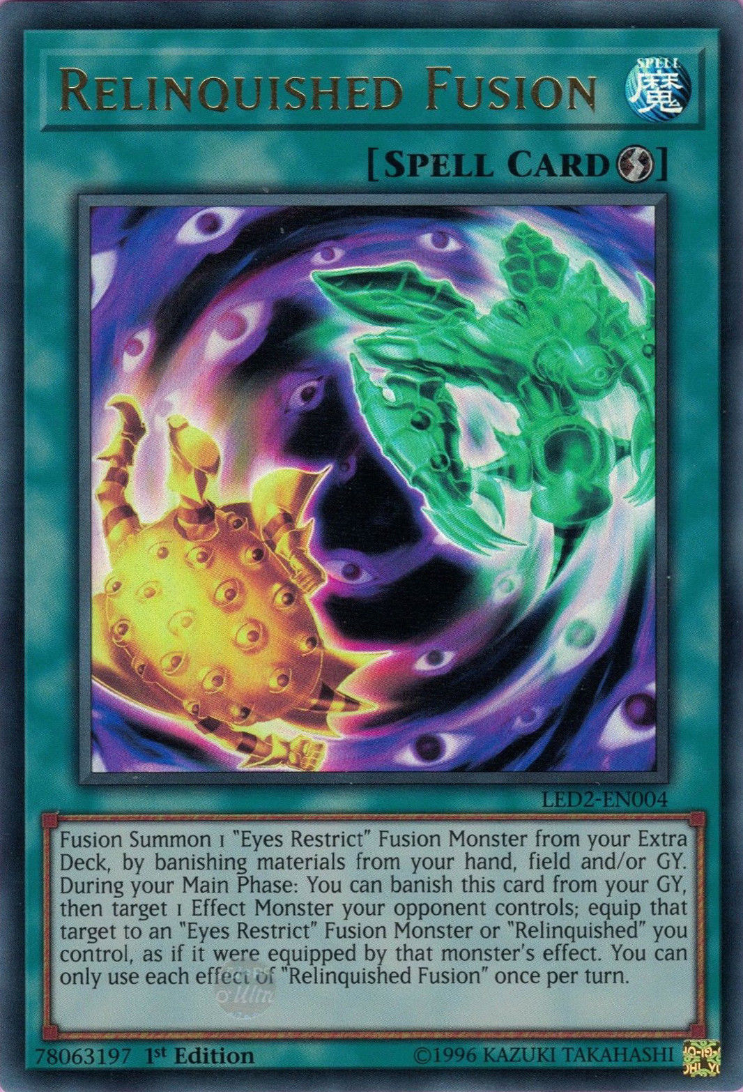 Relinquished Fusion [LED2-EN004] Ultra Rare | Gam3 Escape