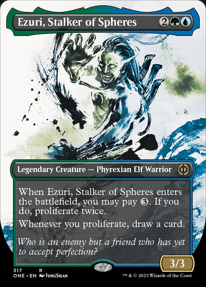 Ezuri, Stalker of Spheres (Borderless Ichor) [Phyrexia: All Will Be One] | Gam3 Escape