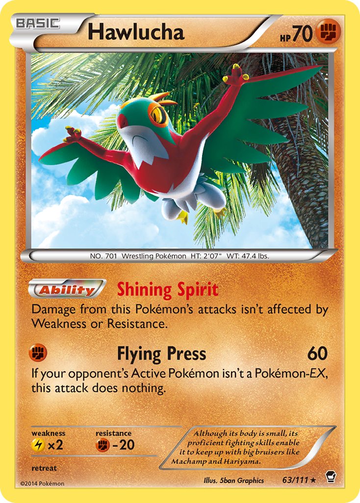 Hawlucha (63/111) (Cosmos Holo) (Blister Exclusive) [XY: Furious Fists] | Gam3 Escape