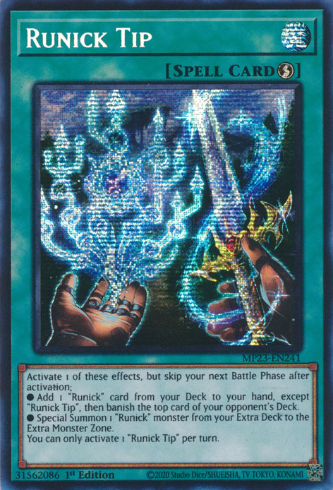 Runick Tip [MP23-EN241] Prismatic Secret Rare | Gam3 Escape